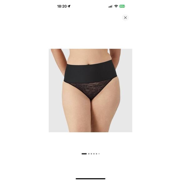Maidenform SE0049 Tame Your Tummy Thong Shapewear Black XXL Firm Control - Picture 1 of 5